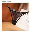 Beautiful Embroidered Transparent Thong Women's Sexy Slim T Panties Thong Panties Sexy Briefs