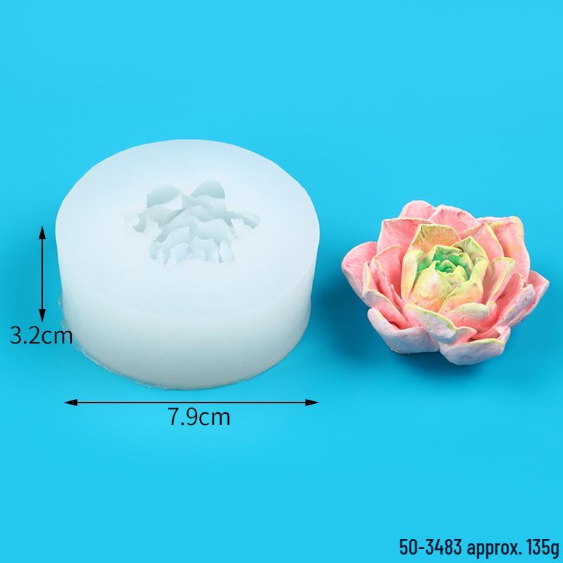 Stampo in Silicone Fiore di Peonia 3D per Candele, Sapone e Arte in Resina