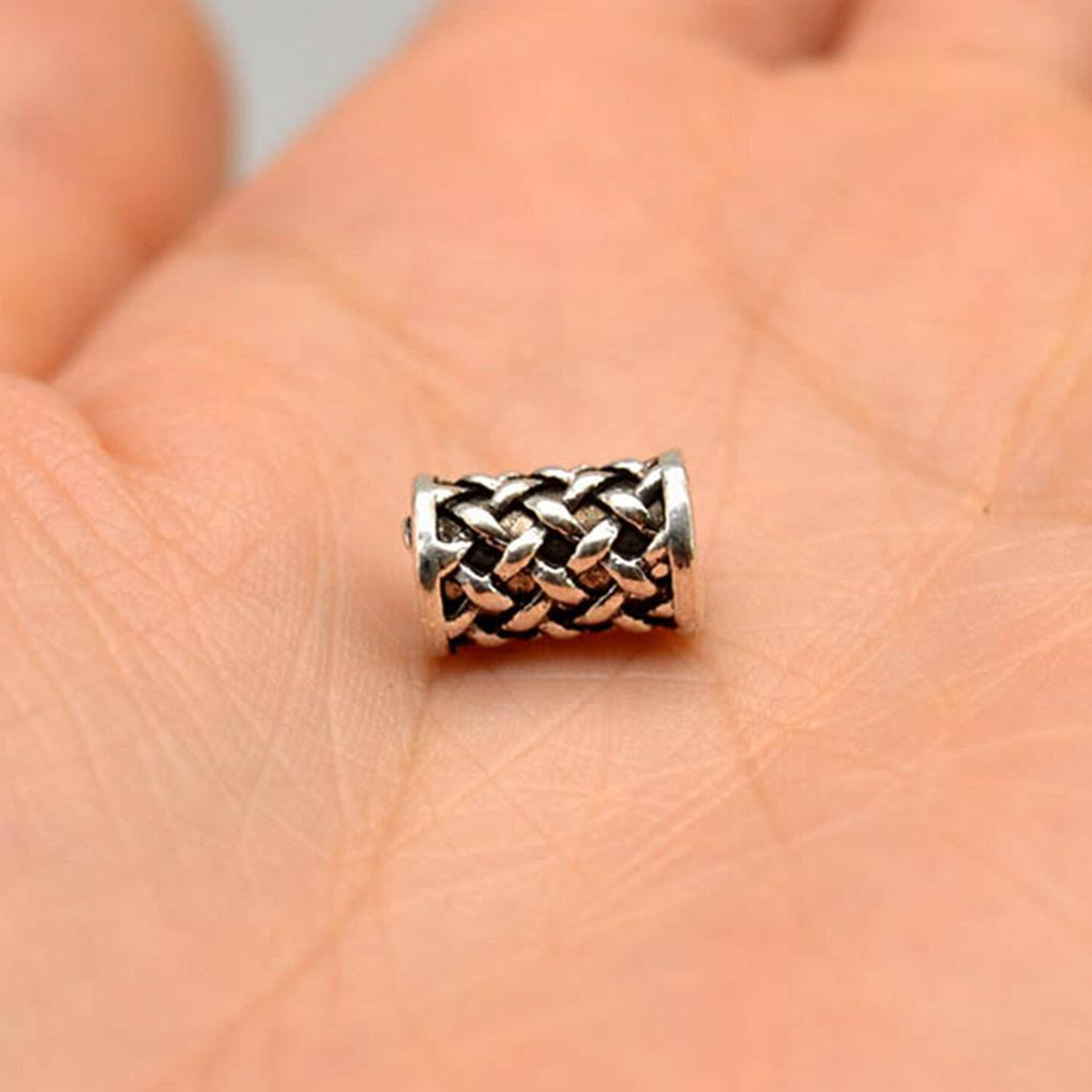 5pcs Vintage Style Beard Hair Beads Bracelet Pendant Necklace DIY Beads Jewelry Craft Accessory