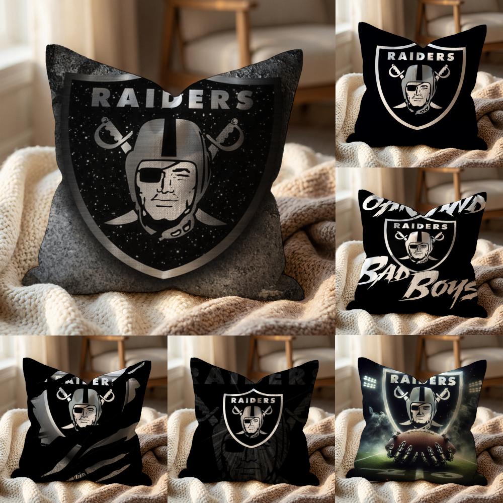 Oaklands RRaiders Logo Cushion Cover MultiScene Pillow Cover for Home Car Reversible Soft Durable for Daily Use
