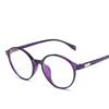 Round frame Anti blue glasses plain glasses lens art original home anti blue light glasses students frame glasses