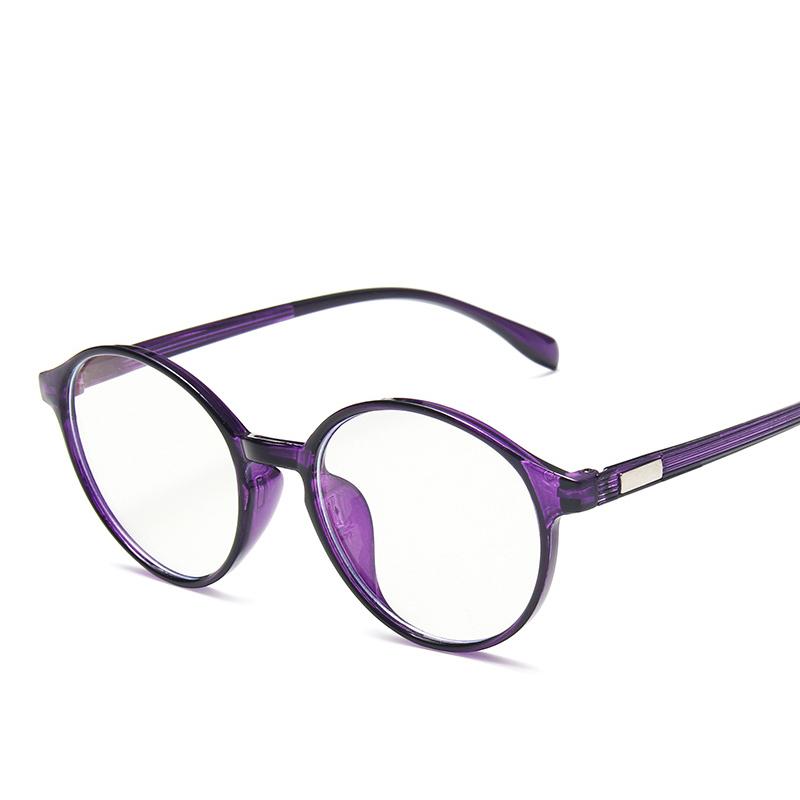 Round Frame Anti Blue Glasses Plain Glasses Lens Art Original Home Anti Blue Light Glasses Students Frame Glasses
