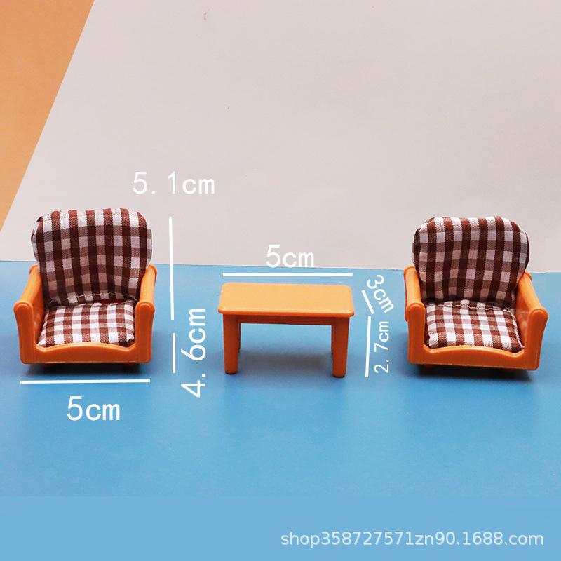 Children'S Play House Simulation Mini Sofa Piano Miniature Model Toy Doll House Living Room Small Ornament Toy
