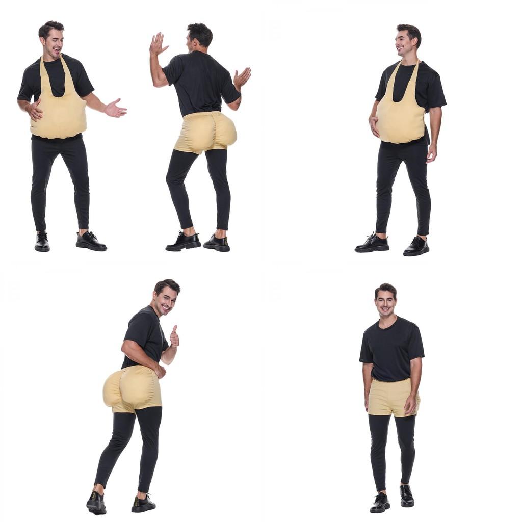 Weihnachts Schwangerschaftskostüm Falscher Bauch für Halloween Bühnenauftritt mit Polyesterstoff für Erwachsene