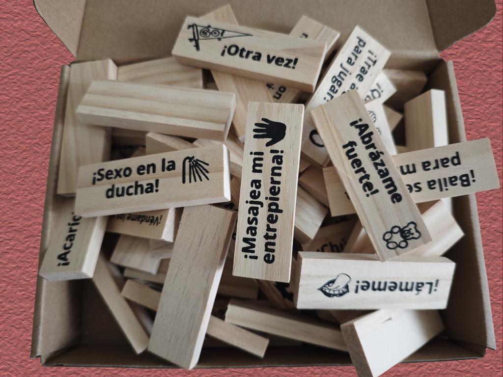 Seven Language Versions 48pcs Building Block Game Couple Wooden Block Tower Game Date Night Adult Party Game Spanish SM Product