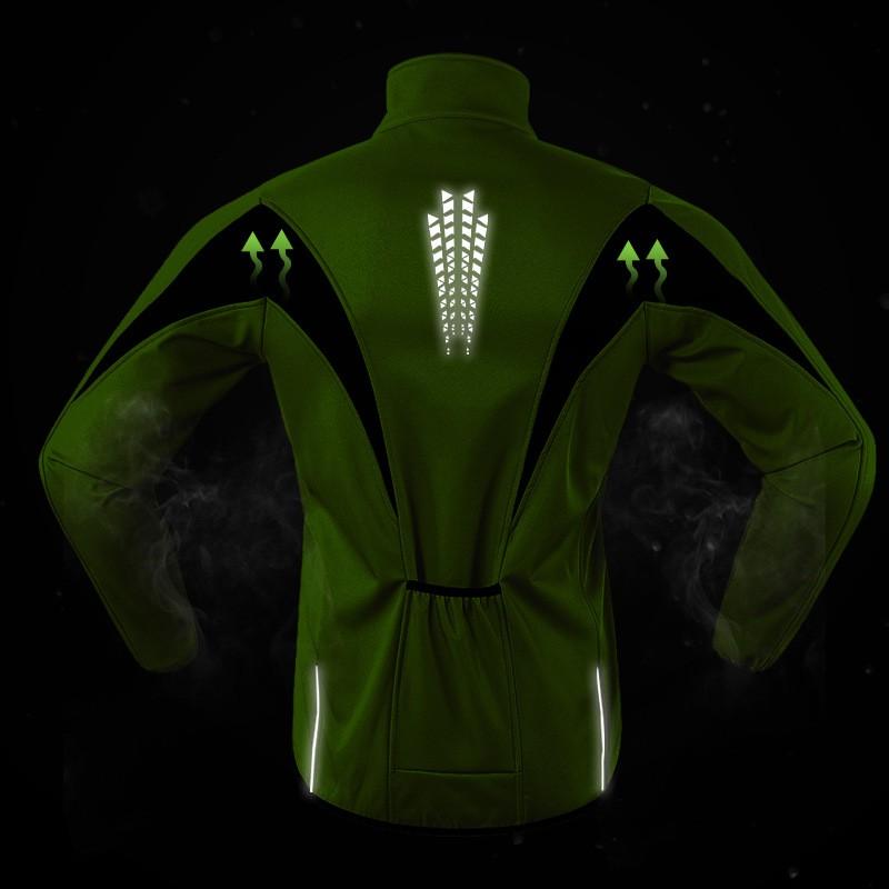 Veste d'hiver pour cyclisme homme Imperméable Coupe-vent Doublée polaire Vêtement d'extérieur pour vélo Sports d'extérieur