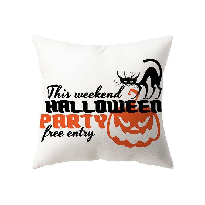 Alphabet Halloween Theme Pillow Cover Sofa Cushion  Holiday Gift Party Decoration Home Decor
