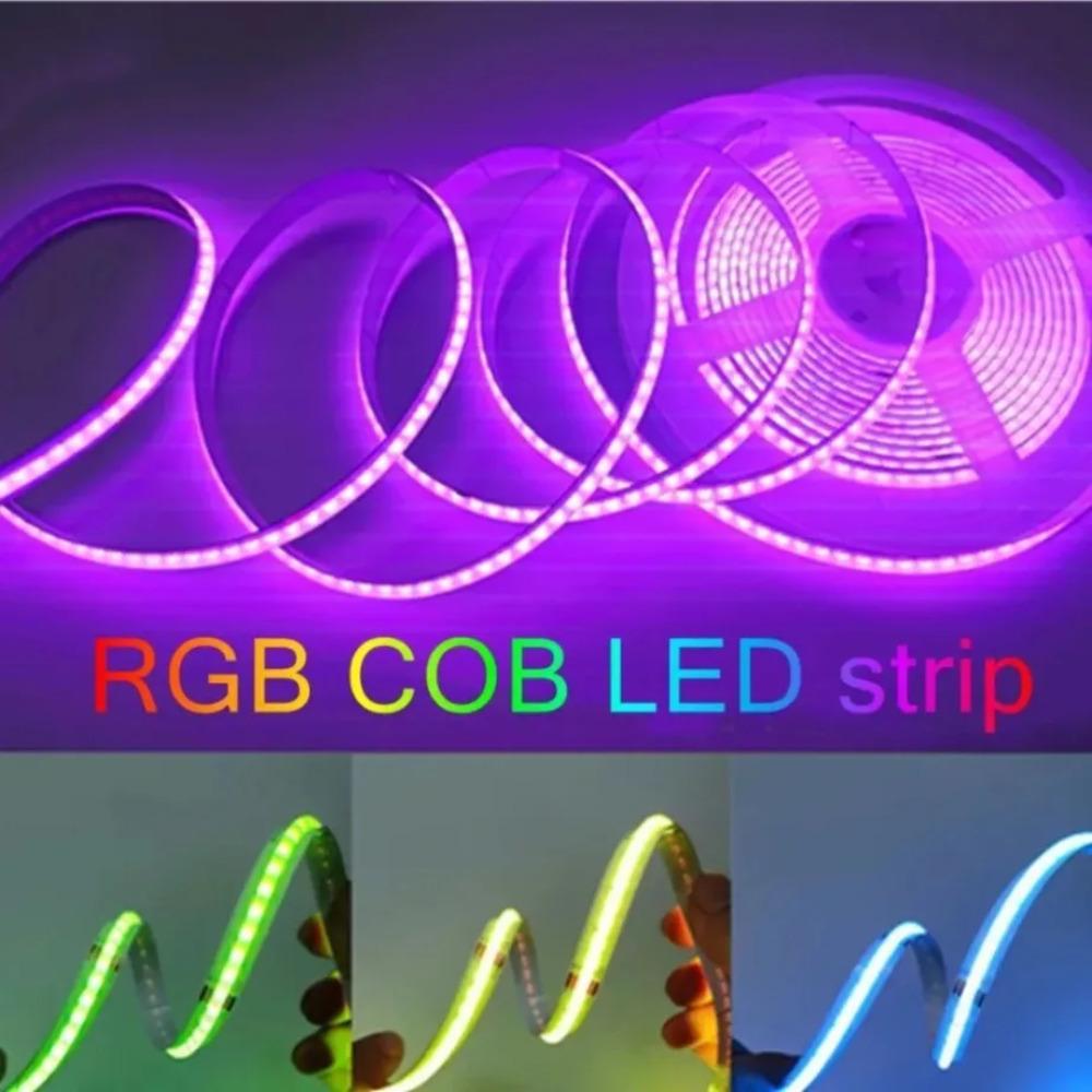 8MM/10MM RA95 Flexible COB LED Tape Light Bar High Density RGB LED Strip DC12V/24V For Living Room Decoration Lighting 576LEDs/M