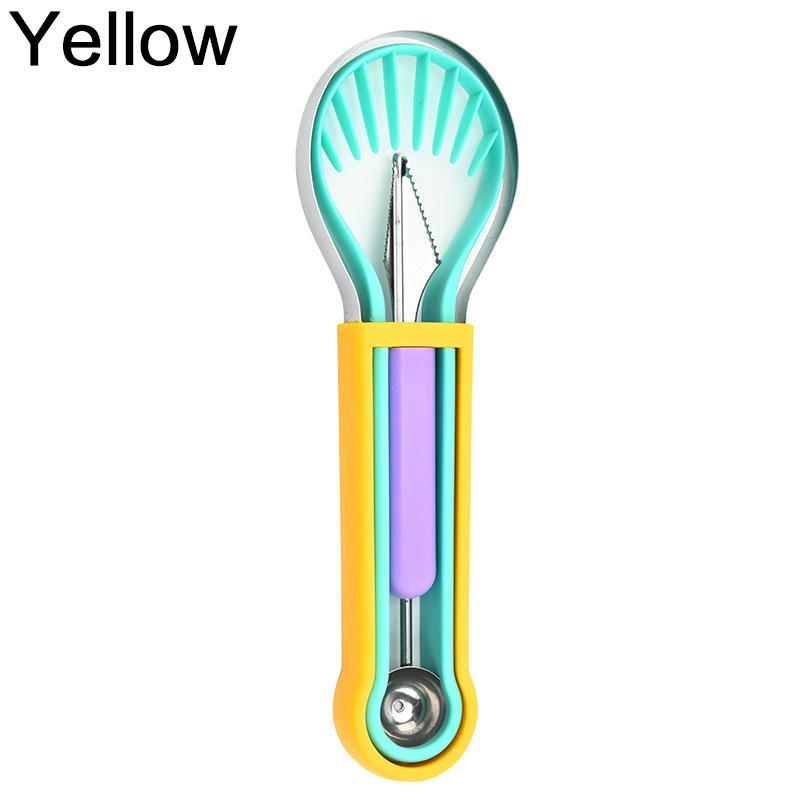 

3 in 1 Avocado Slicer, Multifunctional Fruit Peeler Cutter Corer, Pulp Separator Kitchen Vegetable Tool