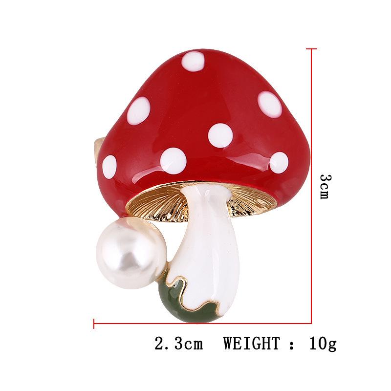 Drip Glaze Painted Mushroom Brooch - Versatile Clothing Lapel Pin