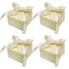 European Candy Box, Five-Color Bow Square Wavy Candy Box, Wedding Gift Packaging Box.