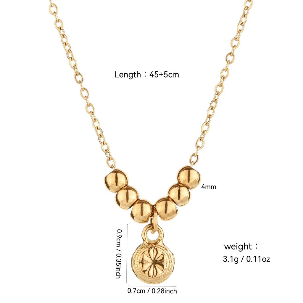 18K Gold Heart Necklace: Japanese & Korean Style, Stainless Steel, Versatile Clavicle Chain for Women