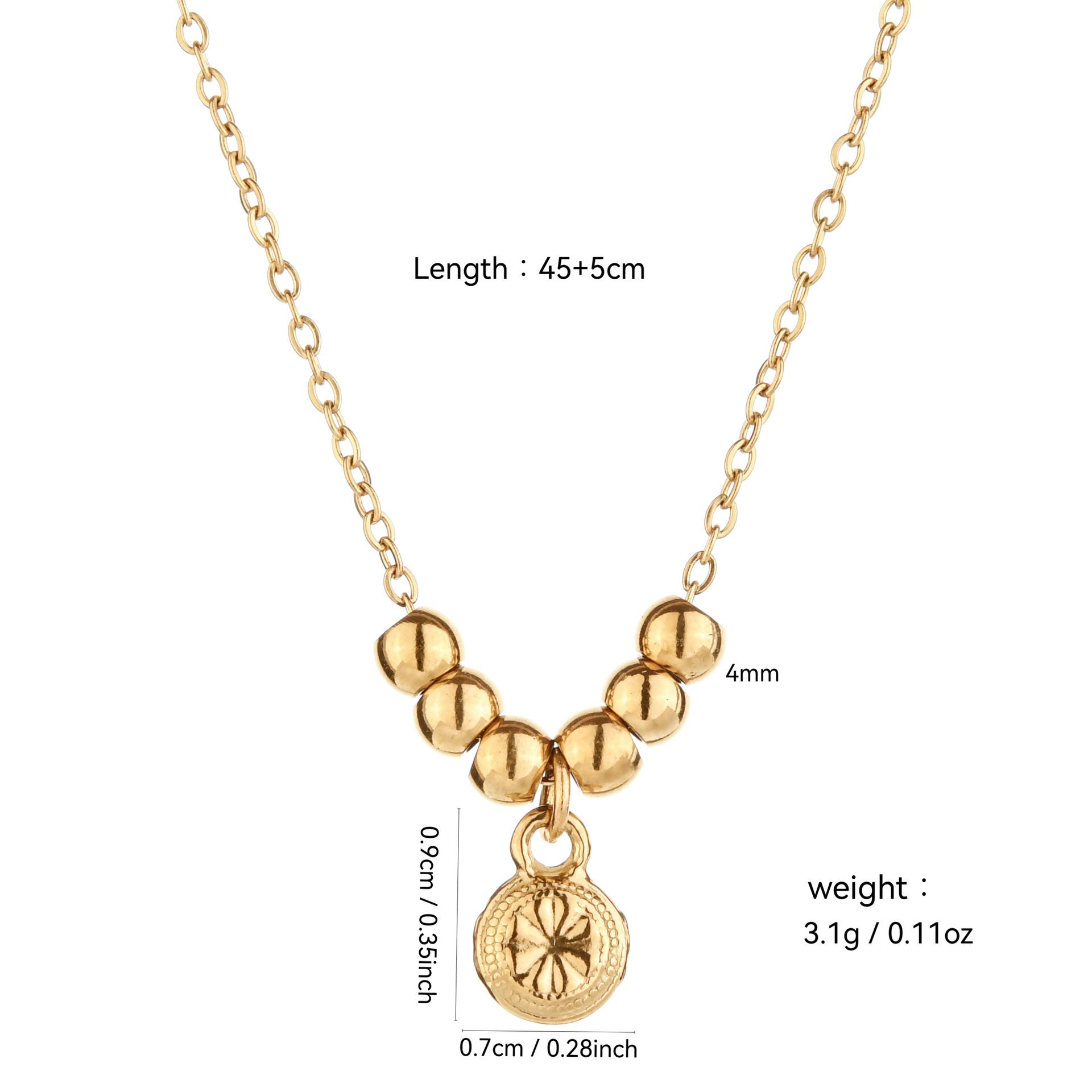 

18K Gold Heart Necklace: Japanese & Korean Style, Stainless Steel, Versatile Clavicle Chain for Women