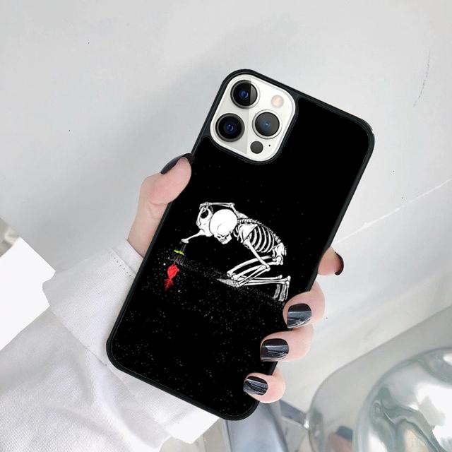 Aesthetics Skeleton Phone Case Cover For iPhone 17 Air 15 Pro MAX 16 Plus 14 12 11 13 Coque