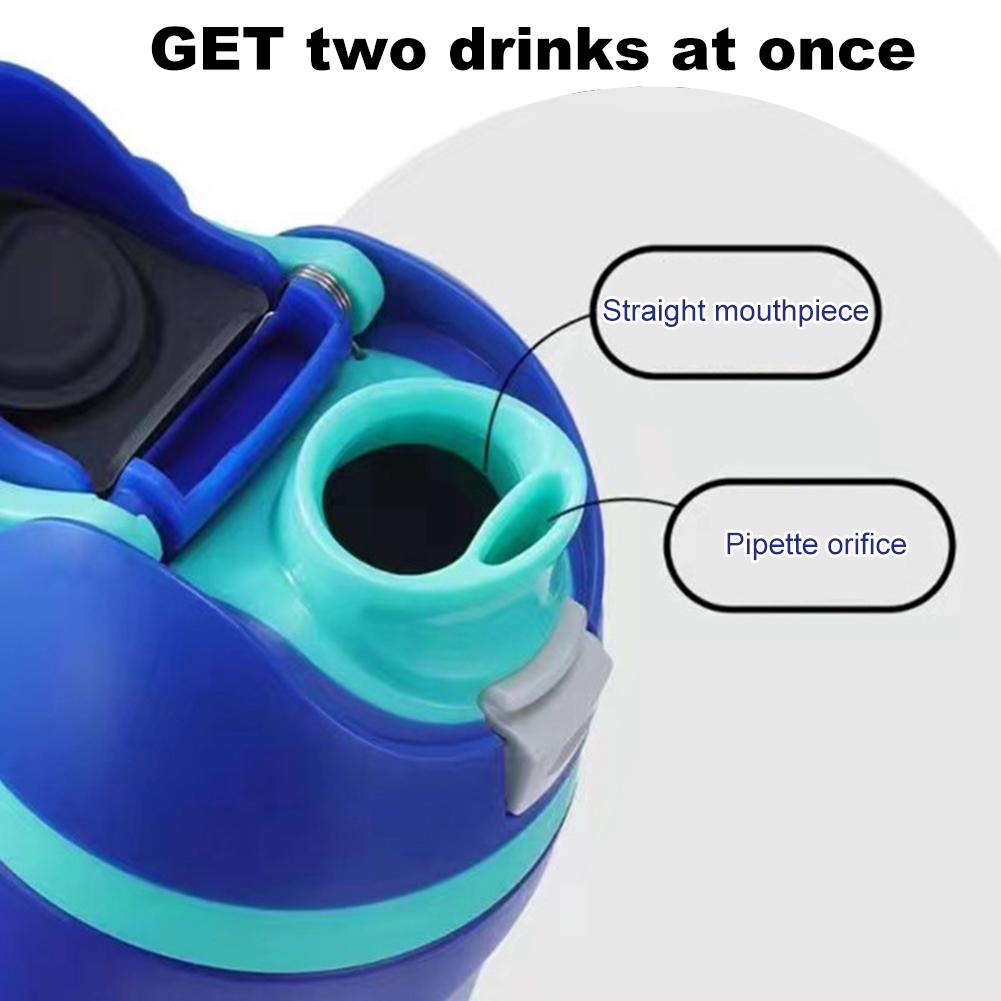 20/24oz Straw Insulated Tumbler Stainless Steel Sports Water Bottle Vacuum Thermal Insulated Mug for Outdoor Camping Sports