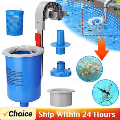 Wandmontage Oberirdischer Pool Oberflächenskimmer Verstellbar Schwimmender Poolfilter Reinigt Automatisch Entfernt Poolzubehör