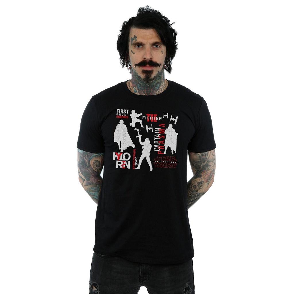 STAR WARS Mens The Last Jedi First Order Silhouettes T-Shirt