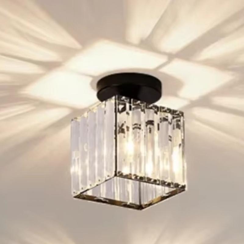 

Прямоугольная хрустальная люстра для гостиной, вестибюля, светильники для потолочной люстры, современные декоративные светодиодные лампы BLACK Square