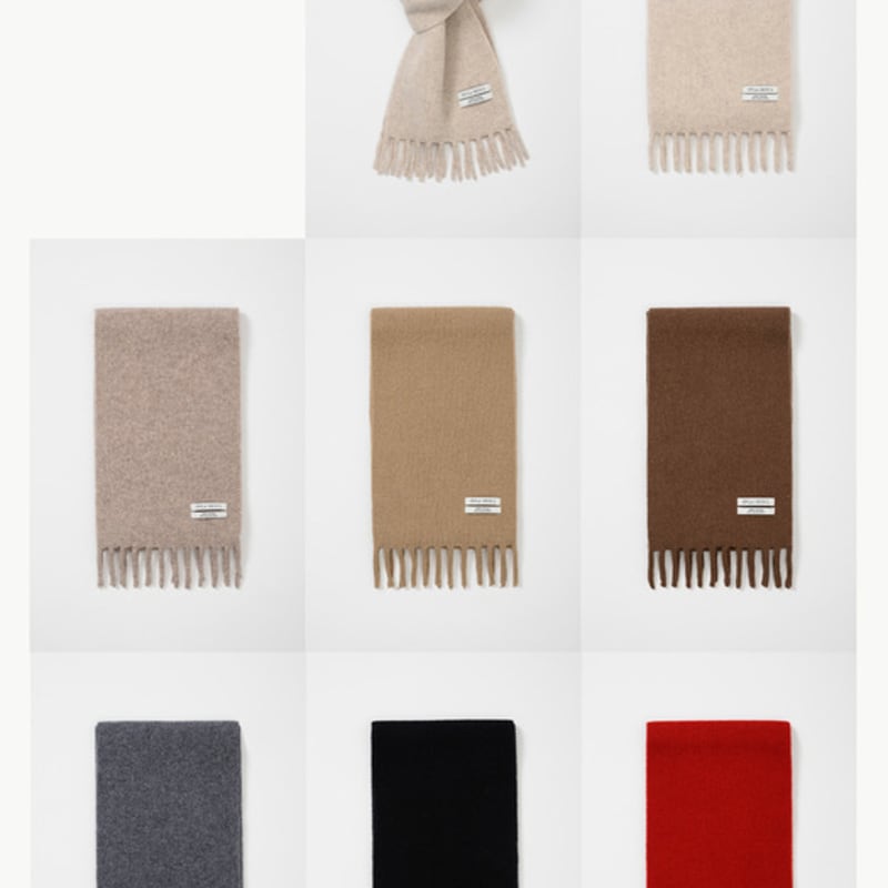 OVLA (gift wrapping) (100% wool) fringe classic point muffler MF010