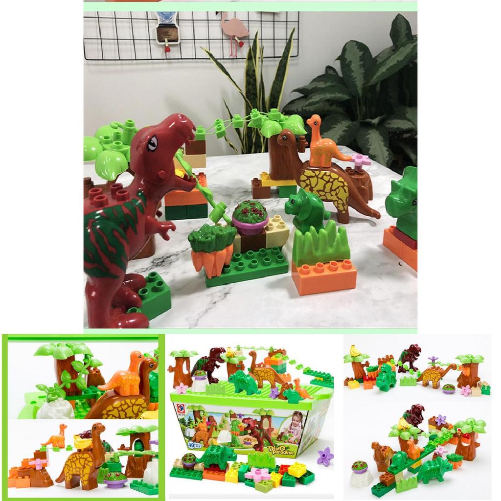 Dinosaurier-Bausteinset für Kinder mit großen ABS-Kunststoffteilen für kreatives Spielen