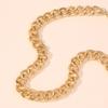 Collana Grande di Moda per Donna Twist Colore Oro Placcato Argento Chunky Spessa Choker a Catena con Lucchetto Gioielli da Festa Regali