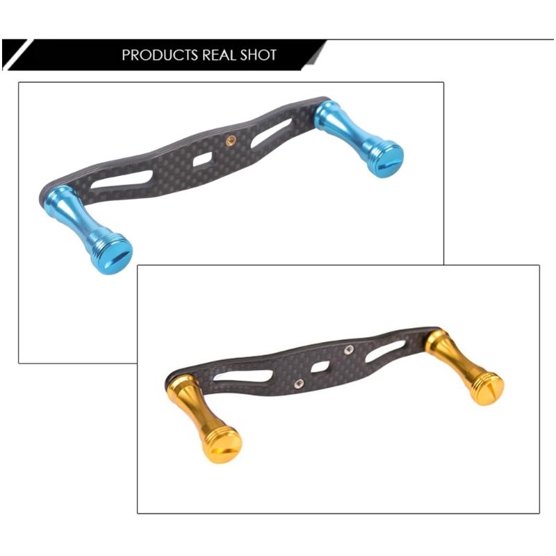 Carbon Fibers Double Handle Fishing Reel Power Handle Replacement Assembly Part Double Rocker Arm Fishing Reel Handle
