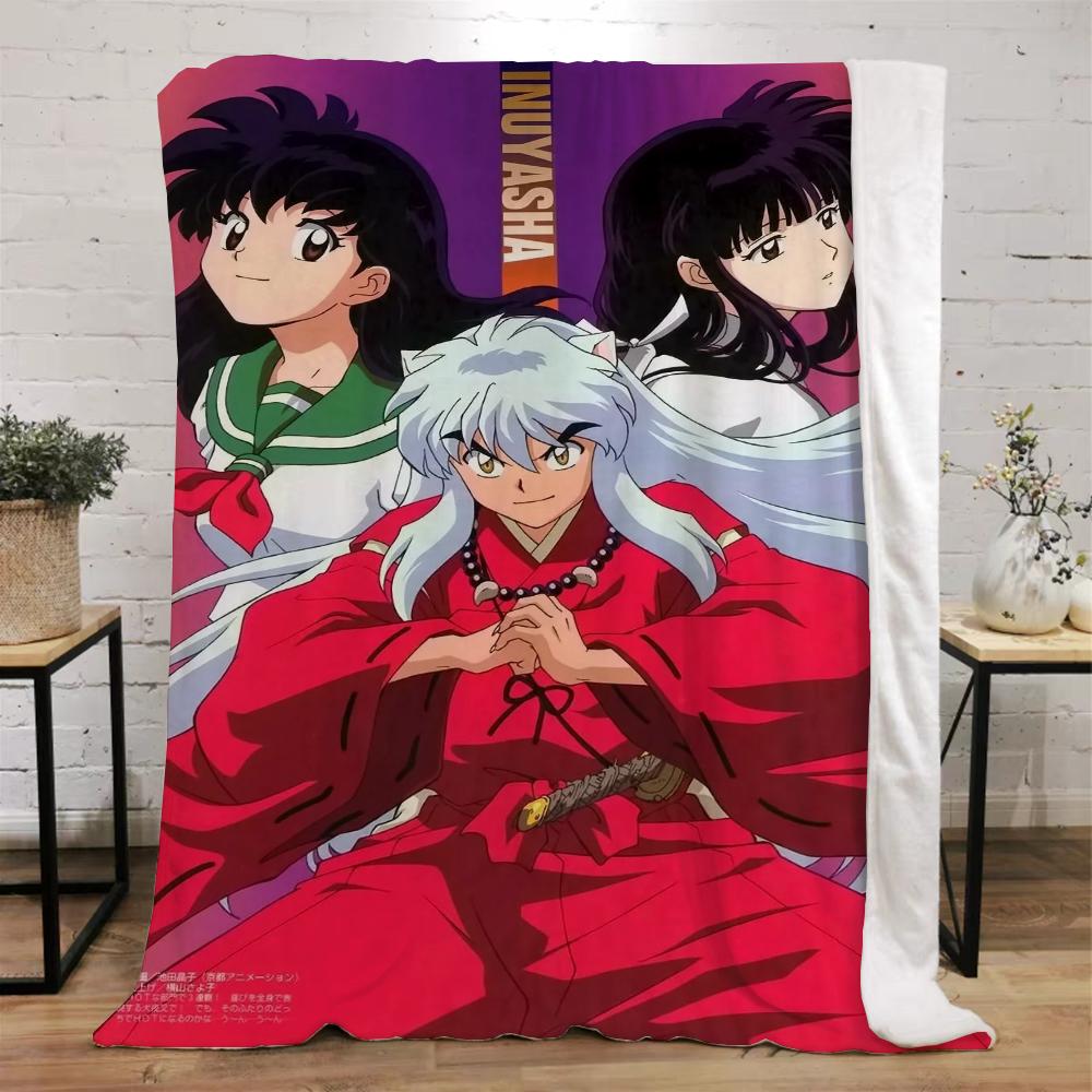 Inuyasha Warm Winter Blankets for Sofa Cover Blanket Bed Throw Luxury Bedding Beach Towel Knitted Plaid Home and Decoration Knee