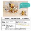 Moin Moin Scale Dollhouse Miniature DIY Kit Sunshine Bear Doll House LED Light Acrylic Case Building Tools 1/12 Set, Room, + + (Product Code
