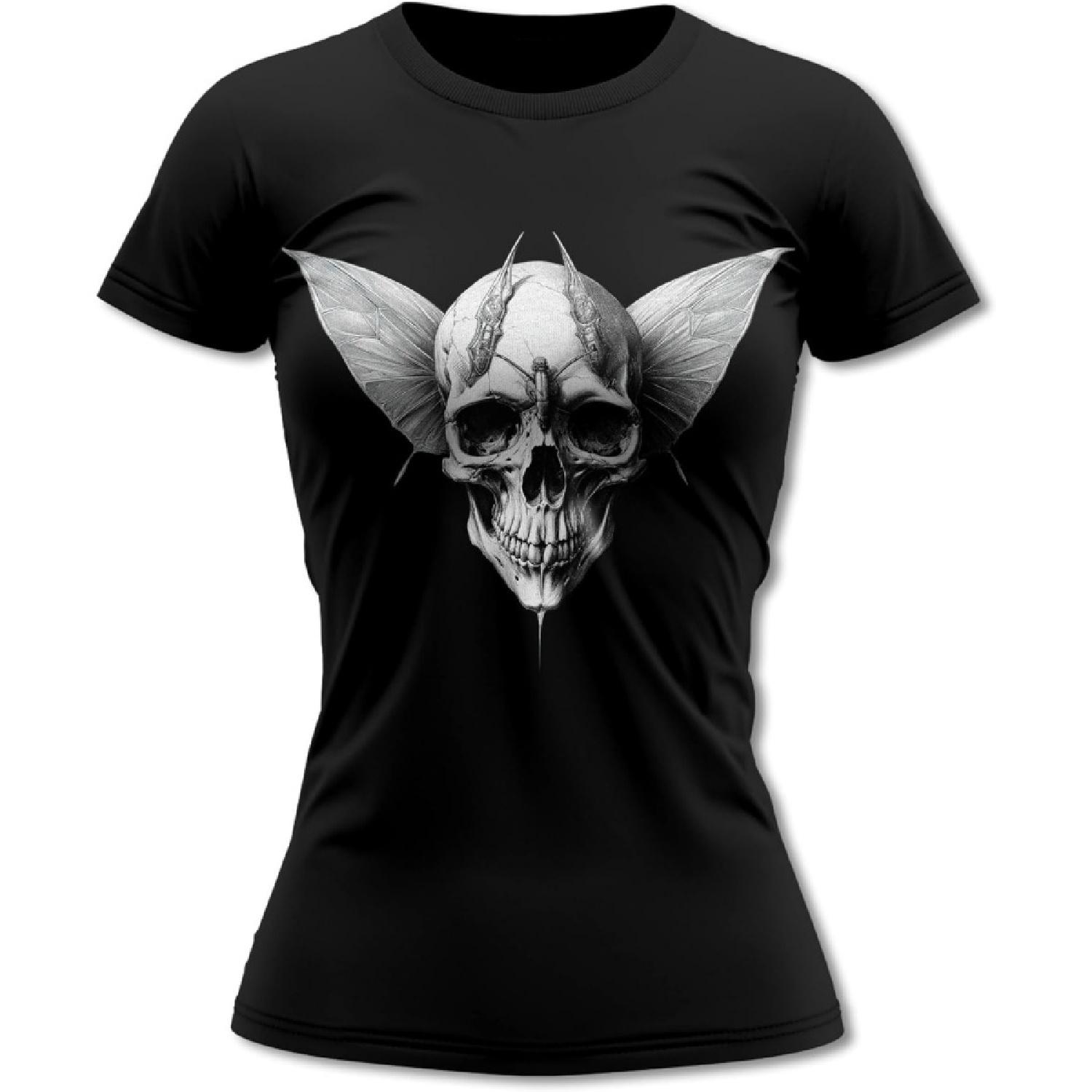 Butterfly 2 Skull Gothic Women s T-Shirt XXXXXL разноцветный