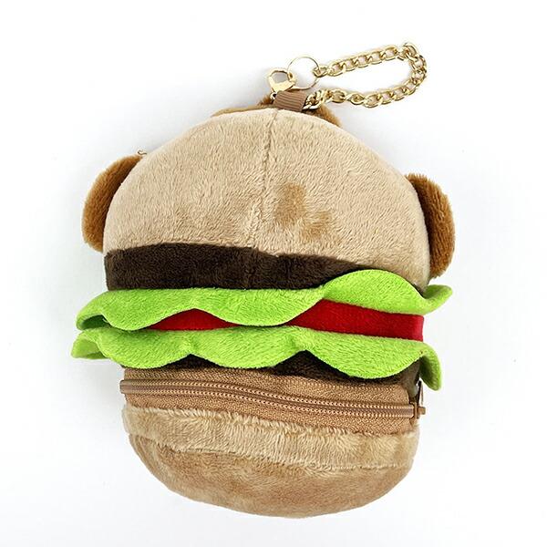 Sanrio Hangyodon Hamburger Pouch Plush Ball Chain