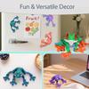 3D Printed Magnetic Frog Coloful 12.3Cm/5In Lifelike Movable Frog Magnet For Fridge Articulated Magnetic Refrigerator Sticker