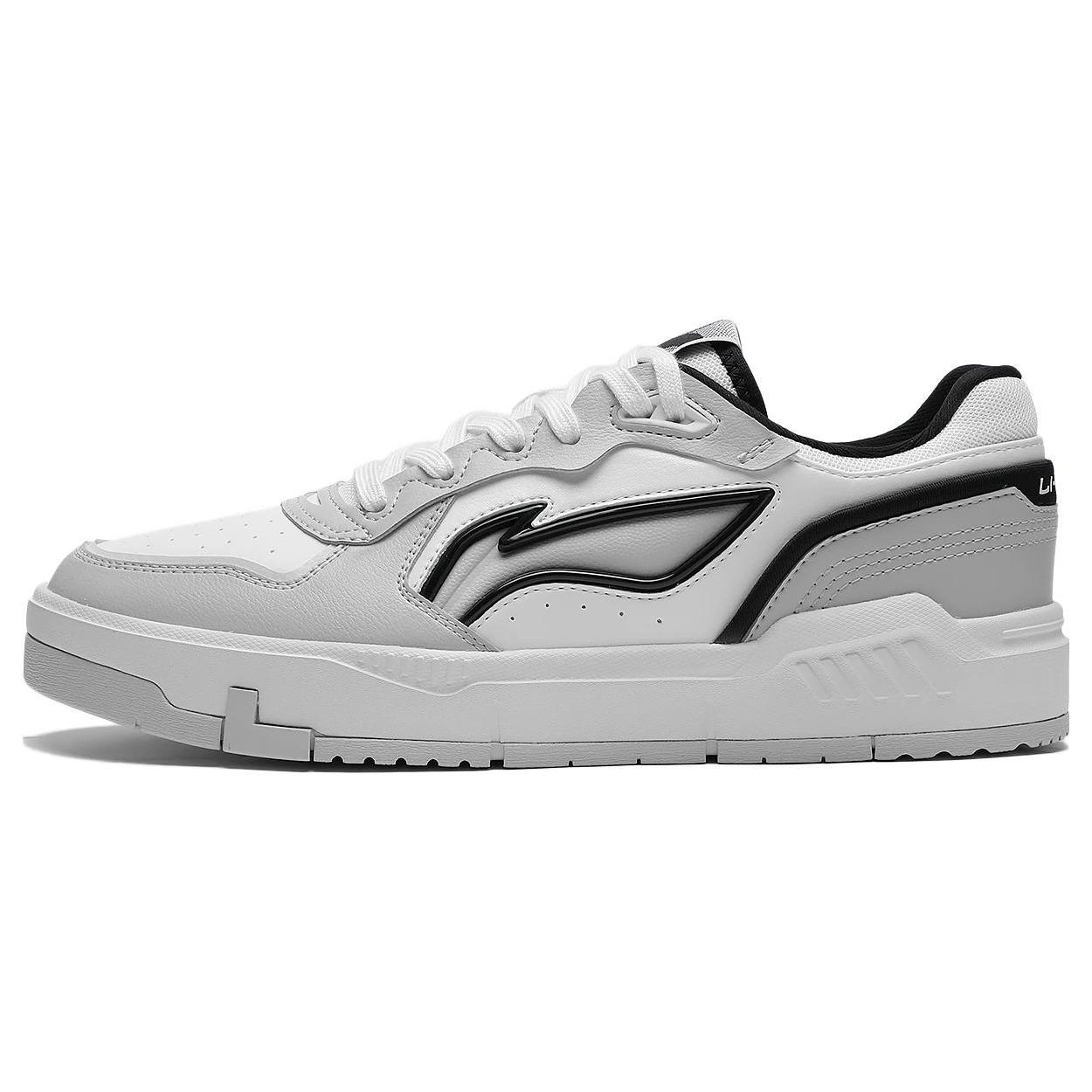 

новые LiNing Qingchao противоскользящие износостойкие низкие кеды для скейтборда светло-серого цвета 43.5