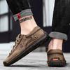 Men's Casual Leather Shoes, Hand-stitched Shoes, Anti-slip and Wear-resistant Outdoor Work Shoes and Casual Shoes