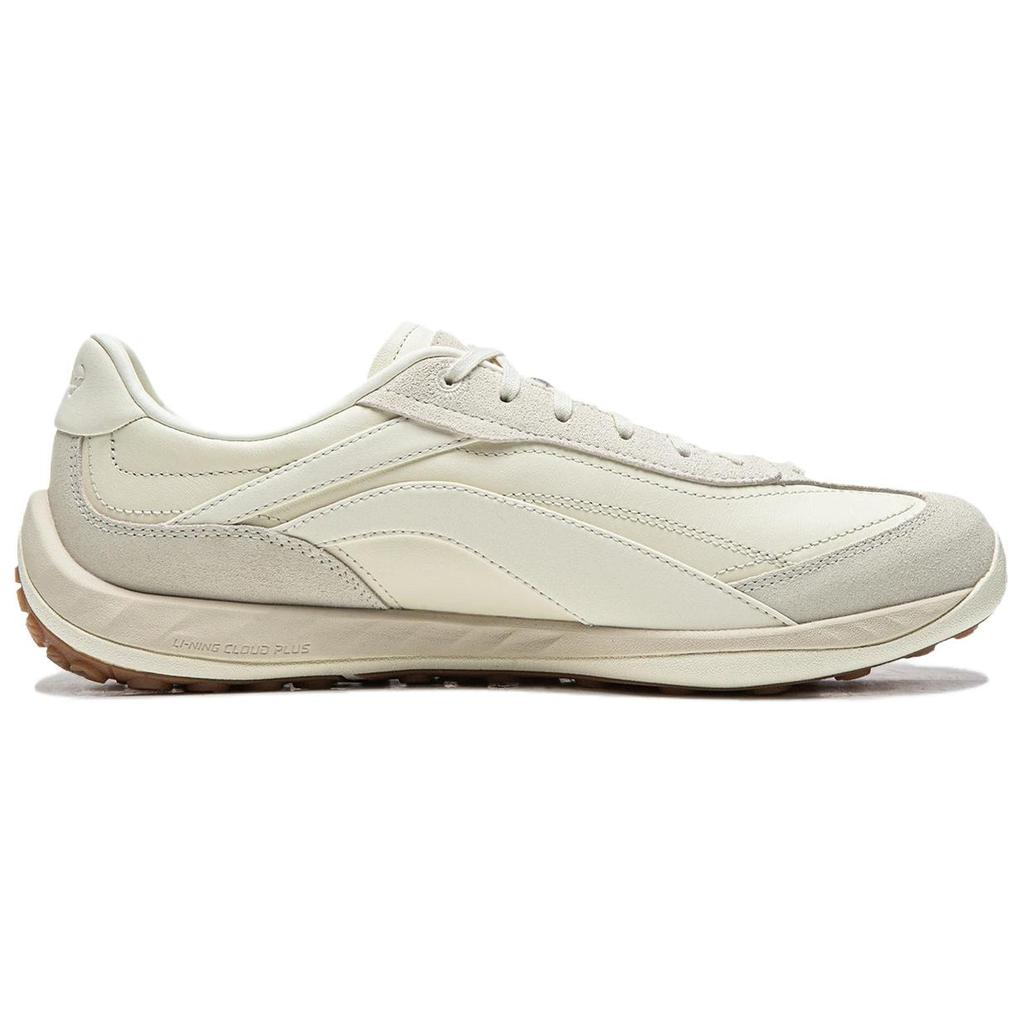 Li Ning Xingliu Abrasion Resistant, Lightweight, Balanced Low Top Casual Shoes Unisex Beige AGCW002-4