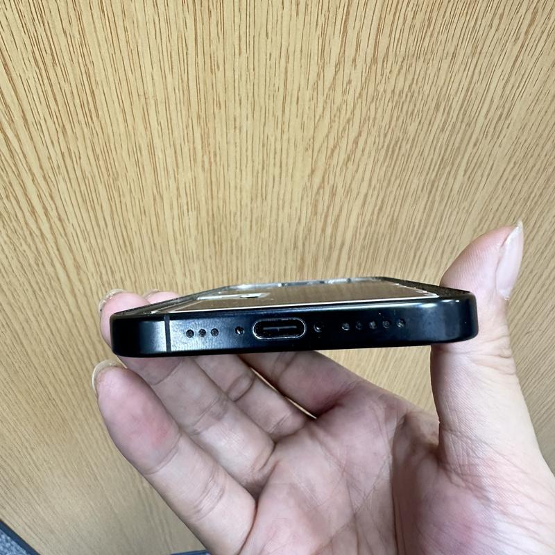 Second Hand 90%-New Frame Housing for iPhone 15 Pro Housing With Flex Cable Glass Good Working Repair Parts,Black SIM Version