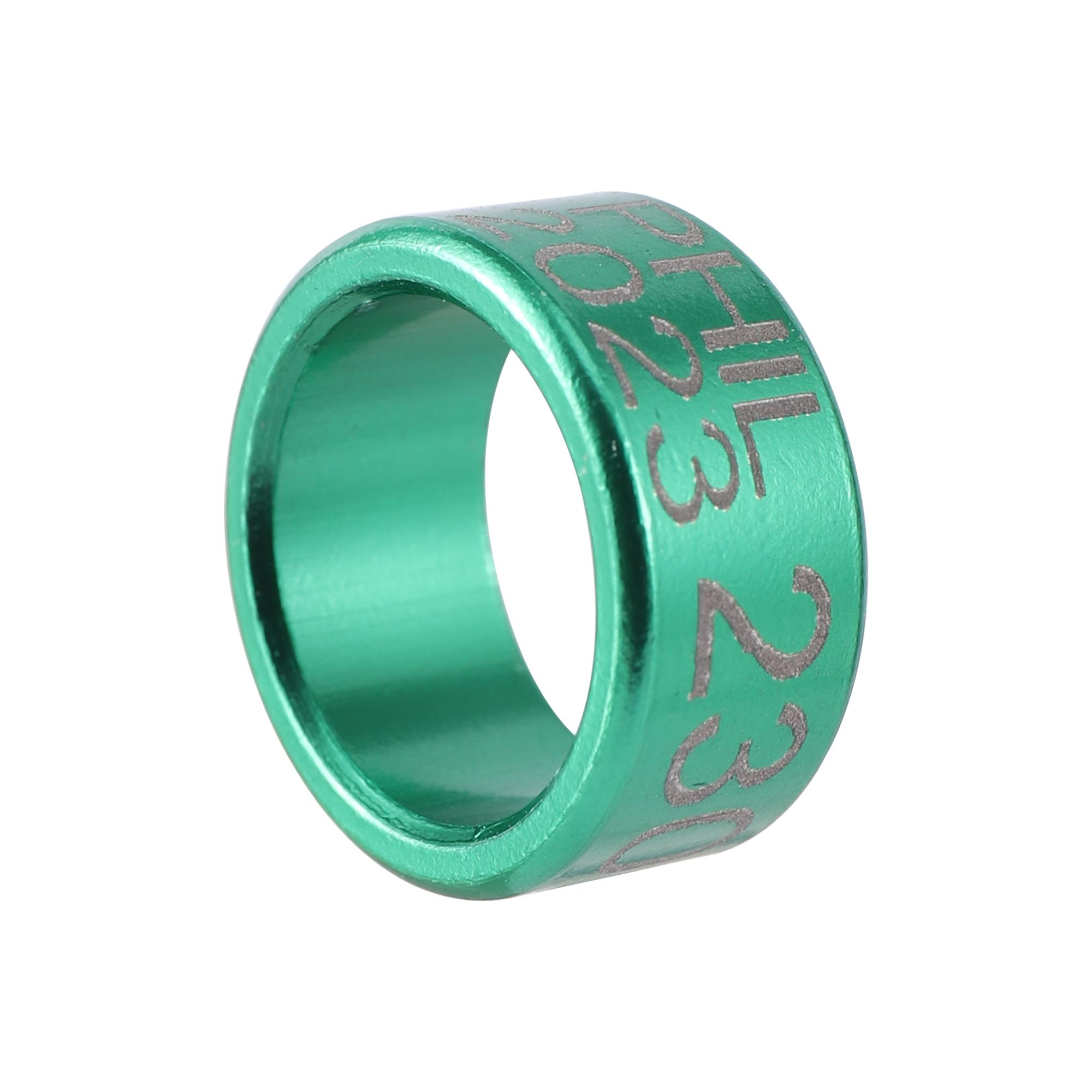 

30 шт. Алюмінієві кільця для ніг голуба, Голубине приладдя 8 мм/10 мм Ш 6 мм Кільця для птахів - PHIL 2025+ Випадковий номер Кільця для папуг, домашніх птахів 8mm x 6mm зелений