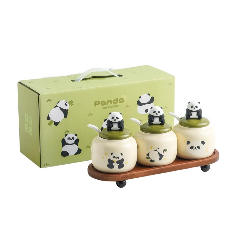 A1 Panda Ceramic Seasoning Jar Set