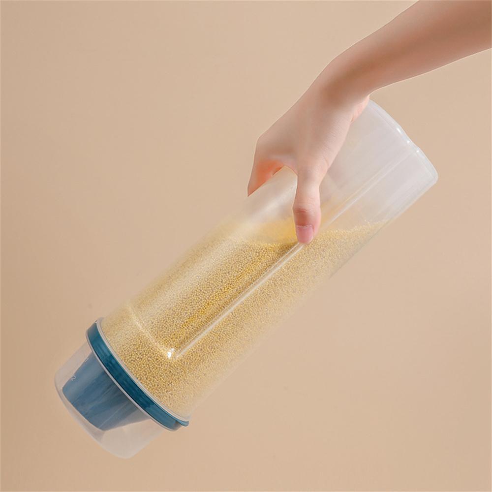 Kitchen Transparent Food Storage Container With Lids Durable Seal Pot Cereal Grain Bean Rice Sealed Plastic Jar