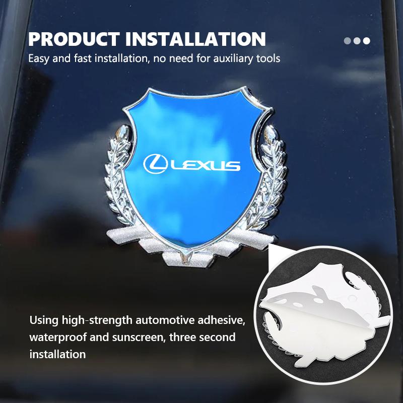 For Lexus 3D Metal Car Side Body Trunk Stickers Emblem Badge Decal Accessories RX350 IS300 ES250 ES200 ES330 ES350 IS250 GS300