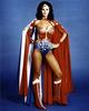 Lynda Carter In WW Full Length In Outfit And Cape Hands On Hips Tin Sign Classic Poster