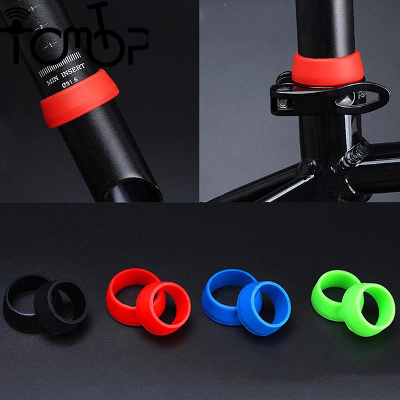 ZK30 1Pc Mountain Road Bicycle Seat Post Dust Cover Silicone Seat Tube Waterproof Sleeve Seatpost Protection Rubber Ring