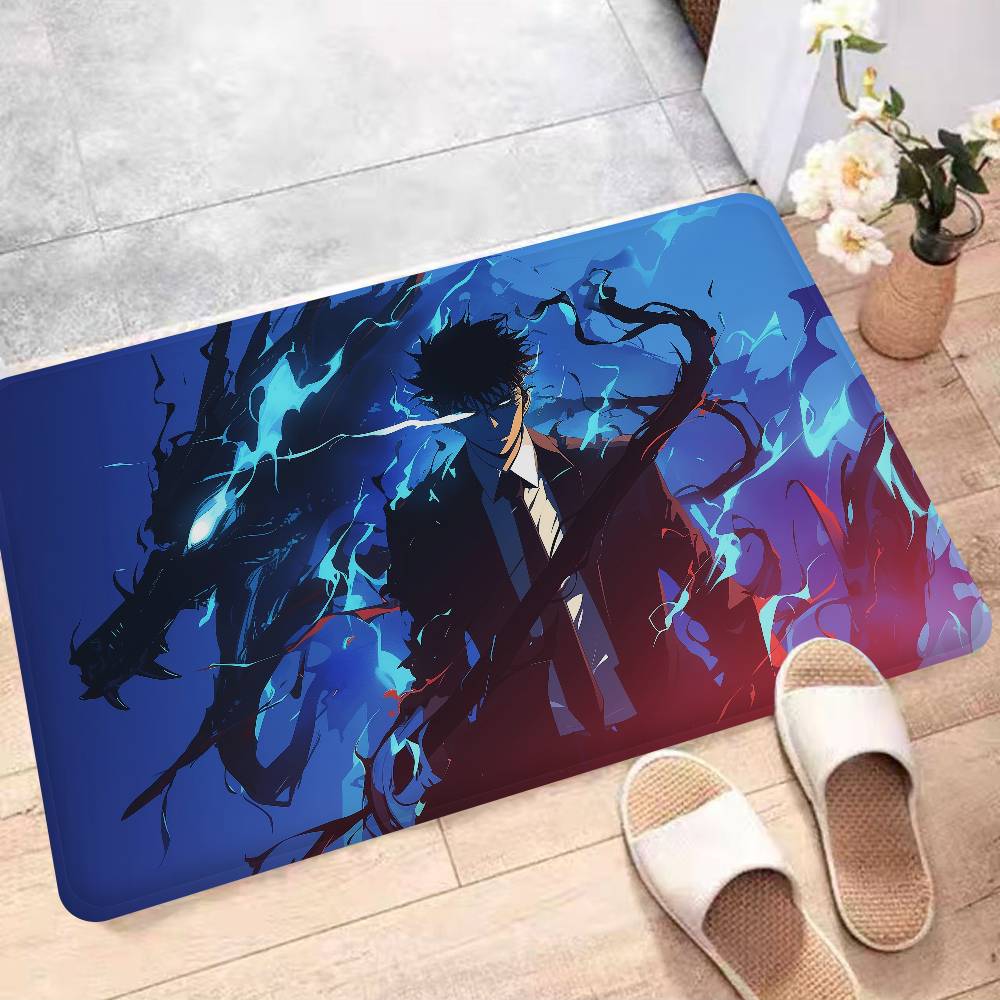 Japanese Manga Solo Leveling Bathroom Mat Non-Slip Laundry Room Mat Laundry Decor Balcony Child Living Room Toilet Rug