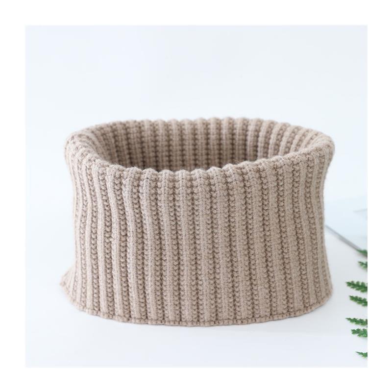 Unisex Faux Collar Cashmere Knit Scarf – Warm Neck Gaiter & Head Cover for Autumn/Winter