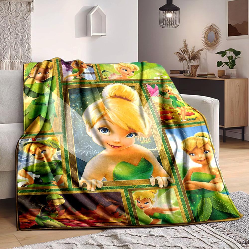 1Pc Tinkerbell'S Garden Blanket Soft And Comfortable Casual Warm Camping Travel Christmas Halloween Xmas Gift M924552