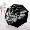 1pc BARBER SHOP Automatic Open Close Umbrella  Windproof Canopy, Automatic Open Close Button10136