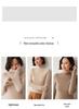 Women's Ribbed Cashmere Half-High Neck Sweater - 2024 Autumn/Winter Tight-Fit Knit Base Layer