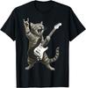 Funny Cat Playing Guitar Rock and Roll Video Games Unisex T-Shirt