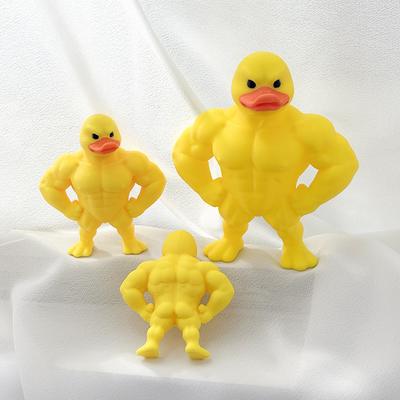 2025 Canard Musclé 3D Créatif Bibliothèque Figurine Fantaisiste Artisanat Statue de Canard Ornement de Bureau Cadeau de Noël Halloween