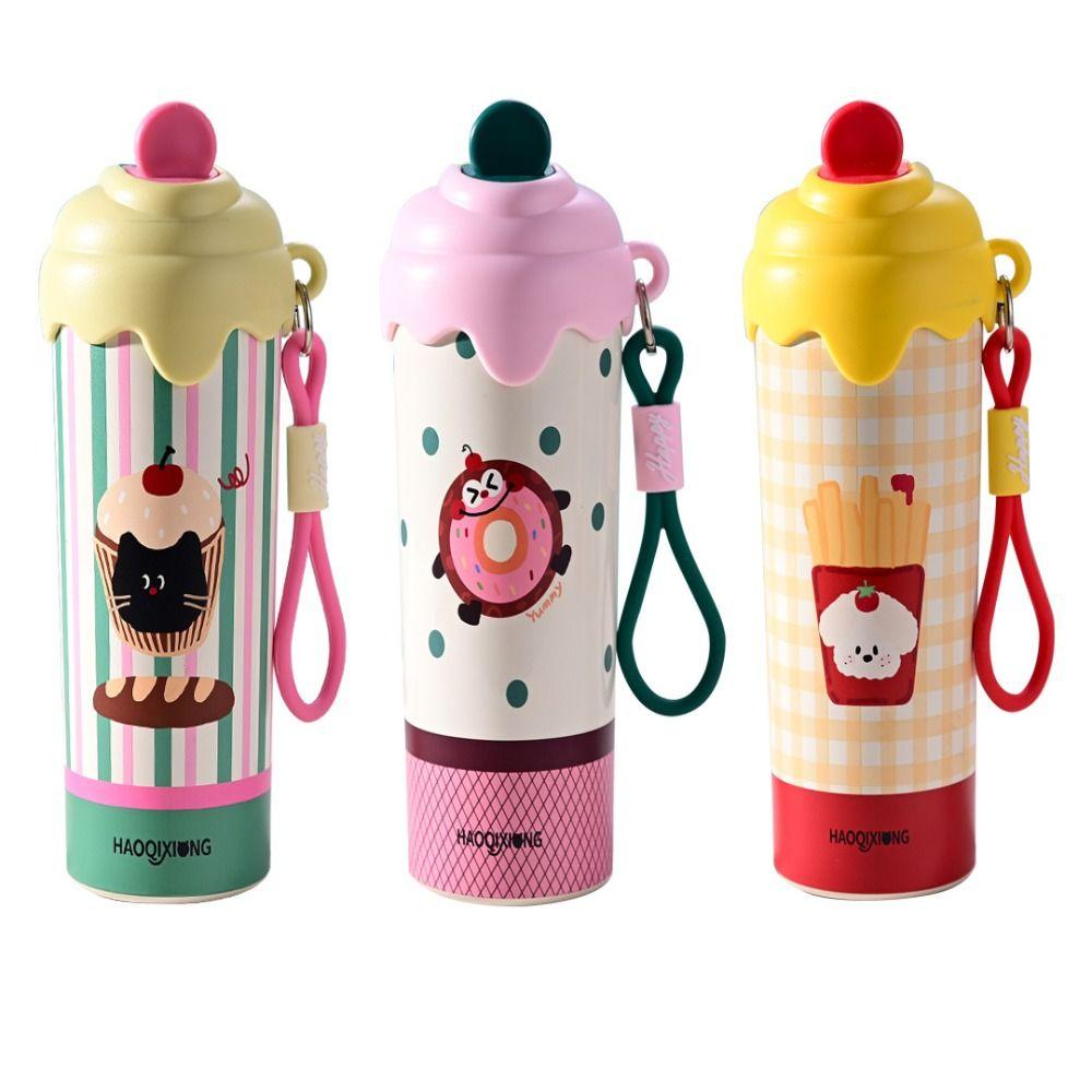 Ice Cream Vacuum Cup 600ML High-Capacity 316 Stainless Steel Cup With Pendant Insulation Or Cooling Thermal Water Bottle