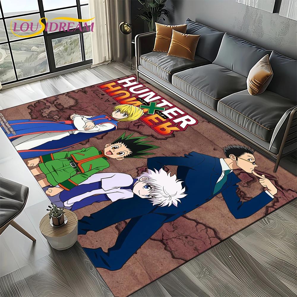 HxH Anime Hunter×Hunter Kreslený Koberec do Ložnice Obývacího Pokoj Domácí Dekorace na Pohovku, Dětská Velká Podlahová Rohožka Dárek